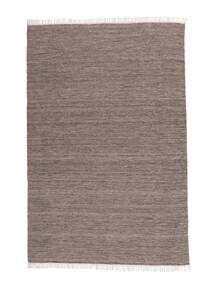  160X230 Plain (Single Colored) Melange Rug - Brown Wool, 