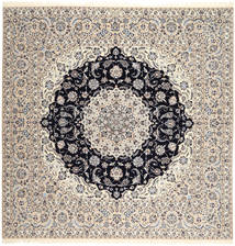  Nain 6La Habibian Rug 257X260 Authentic
 Oriental Handknotted Square Light Grey/Dark Grey Large (Wool/Silk, Persia/Iran)