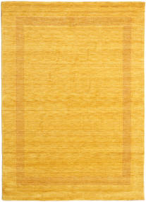 Handloom Gabba 210X290 Gold Plain (Single Colored) Wool Rug Rug 