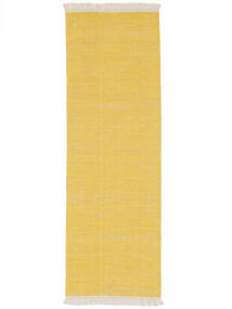 Diamond Wool 80X240 Small Yellow Plain (Single Colored) Runner Wool Rug Rug 
