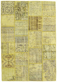  Patchwork Rug 159X232 Wool Rug Yellow/Green Small Rug 