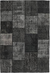 Patchwork Rug 158X231 Wool Rug Dark Grey/Grey Small Rug 