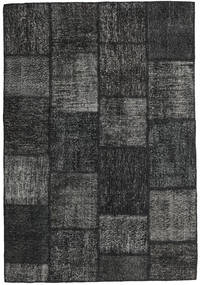 Patchwork Rug 158X232 Wool Rug Dark Grey/Grey Small Rug 