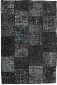  Patchwork Rug 157X234 Wool Rug Dark Grey/Grey Small Rug 