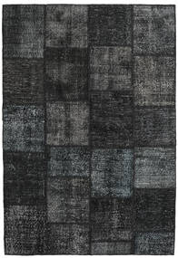  Patchwork Rug 159X231 Wool Rug Dark Grey/Grey Small Rug 