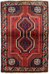  Shiraz Rug 111X162 Authentic
 Oriental Handknotted Dark Red/Black (Wool, Persia/Iran)