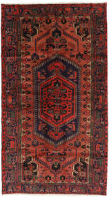  Hamadan Rug 126X225 Authentic
 Oriental Handknotted Dark Red/Black (Wool, Persia/Iran)