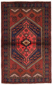  Hamadan Rug 98X160 Authentic
 Oriental Handknotted Dark Red/Dark Brown (Wool, Persia/Iran)