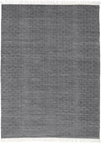 Diamond Wool 160X230 Black Plain (Single Colored) Wool Rug Rug 