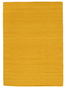  Kilim Loom - Yellow Rug 140X200 Authentic
 Modern Handwoven Brown/White/Creme (Wool, India)