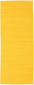  80X200 Plain (Single Colored) Small Vista Rug - Yellow Wool, 