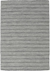  Kilim Long Stitch - Black/Grey Rug 160X230 Authentic
 Modern Handwoven Light Grey/Dark Grey (Wool, India)