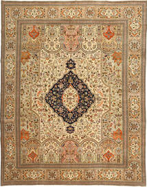  Tabriz Patina Tabatabi Rug 295X390 Authentic
 Oriental Handknotted Light Brown/Dark Beige Large (Wool, Persia/Iran)