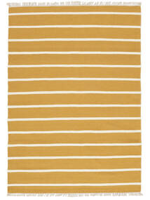  Dhurrie Stripe - Mustard Yellow Rug 160X230 Authentic
 Modern Handwoven Yellow/Light Brown (Wool, India)
