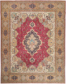  Tabriz Patina Rug 335X424 Authentic
 Oriental Handknotted Light Brown/Dark Red Large (Wool, Persia/Iran)