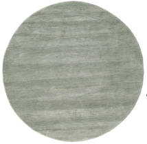  Handloom - Soft Teal Rug Ø 150 Modern Round Light Grey/Light Green (Wool, India)