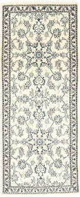  Nain Rug 78X204 Authentic
 Oriental Handknotted Runner
 Beige/Light Grey (Wool, Persia/Iran)