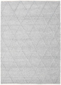 Svea 160X230 Silver Grey/Light Grey Plain (Single Colored) Wool Rug 