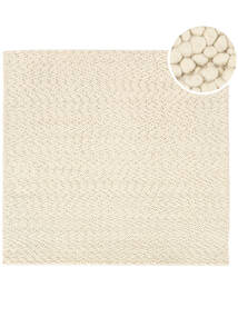  Wool Rug 250X250 Bubbles Cream White Square Rug Large Rug 