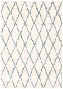  Shaggy Rug Wool 140X200 Queens Off White/Grey Small 