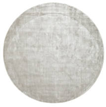  Broadway - Silver White Rug Ø 200 Modern Round Light Grey ( India)