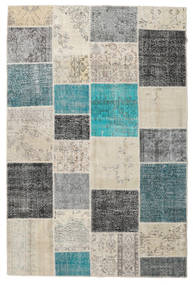  Patchwork Rug 198X297 Authentic
 Modern Handknotted Light Grey/Turquoise Blue (Wool, Turkey)