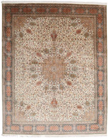  Kashmir Pure Silk Rug 250X309 Authentic
 Oriental Handknotted Brown/Light Grey Large (Silk, India)
