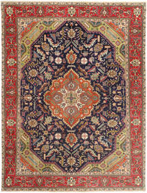 Handknotted Tabriz Patina Rug 300X395 Persian Wool Rug Beige/Red Large Rug 