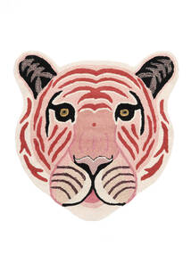  Me Tiger - Pink Rug 100X100 Modern Square Light Pink/Beige (Wool, India)