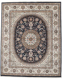  Nain Indo Rug 252X311 Authentic
 Oriental Handknotted Light Grey/Dark Grey Large ( India)