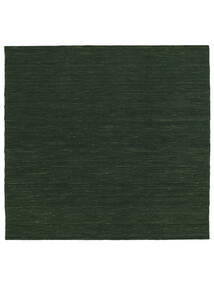  Kilim Loom - Forest Green Rug 250X250 Authentic
 Modern Handwoven Square Dark Green Large (Wool, India)