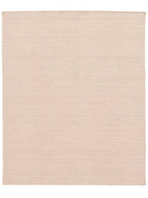Kelim Loom 250X300 Large Light Pink Plain (Single Colored) Wool Rug Rug 