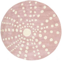  Sjöborre Handtufted - Pink Rug Ø 150 Modern Round Light Pink/Beige (Wool, India)