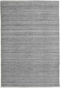  200X300 Plain (Single Colored) Alva Rug - Grey/Black Wool, 