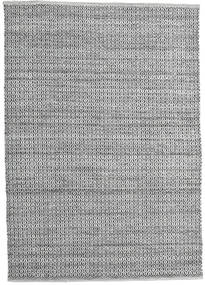 Alva 160X230 Grey/Black Plain (Single Colored) Wool Rug Rug 