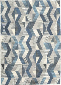 Ziggyn 160X230 Grey/Blue Abstract Wool Rug Rug 