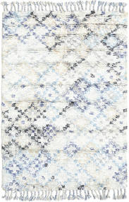  120X180 Shaggy Rug Small Greta Rug - Cream White/Blue Wool, 