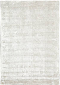  140X200 Plain (Single Colored) Small Crystal Rug - Silver Grey/Off White 