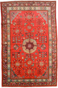 Handknotted Samarkand Vintage Rug 161X250 Vintage Wool Rug Red/Beige Rug 