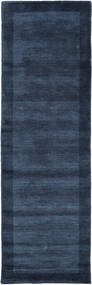  Handloom Frame - Dark Blue Rug 80X350 Modern Hallway Runner
 Dark Blue/Blue (Wool, India)
