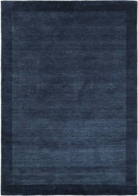  Wool Rug 160X230 Handloom Frame Dark Blue Rug 