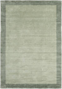 Handloom Frame 160X230 Grey/Green Plain (Single Colored) Wool Rug Rug 