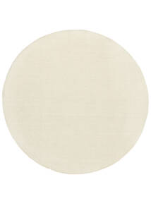  Kilim Loom - Off White Rug Ø 300 Authentic
 Modern Handwoven Round Beige Large (Wool, India)