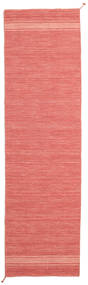 Ernst 80X400 Small Coral Red Plain (Single Colored) Runner Wool Rug Rug 