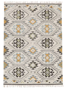 Mirzapur 160X230 Cream White/Mustard Yellow Geometric Wool Rug Rug 