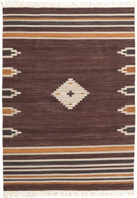  160X230 Medallion Tribal Rug - Brown Wool, 
