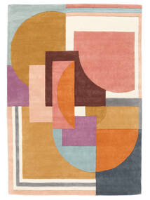  200X300 Geometric Arty Rug - Multicolor Wool, 