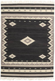  Oriental Wool Rug 140X200 Tribal Black Small Rug 