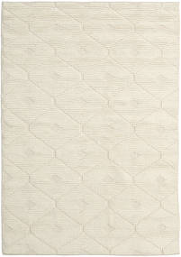  160X230 Plain (Single Colored) Romby Rug - Off White Wool, 
