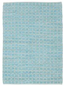  Elna - Bright_Blue Rug 140X200 Authentic
 Modern Handwoven Light Blue/Turquoise Blue (Cotton, India)
